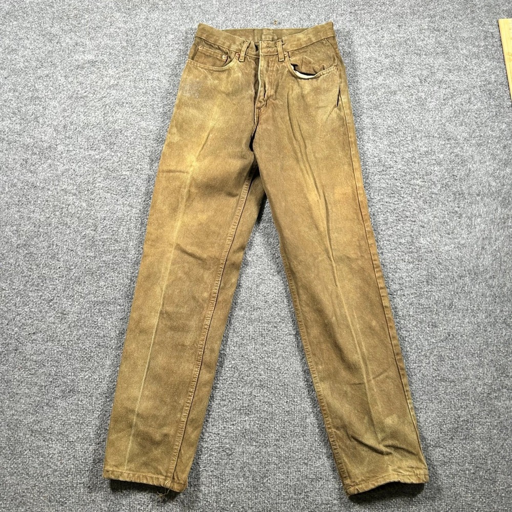Levi's 501 Jeans Mens Size 28x29 Brown Straight Leg Vintage USA Fair Stained